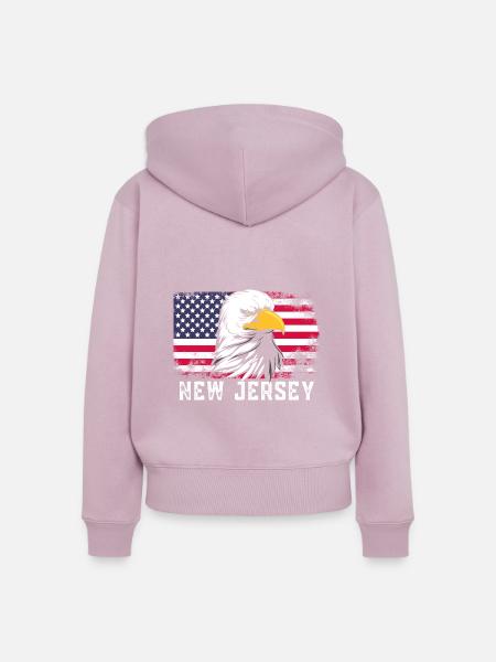 New Jersey - Frauen Premium Bio Zip Hoodie - Altrosa