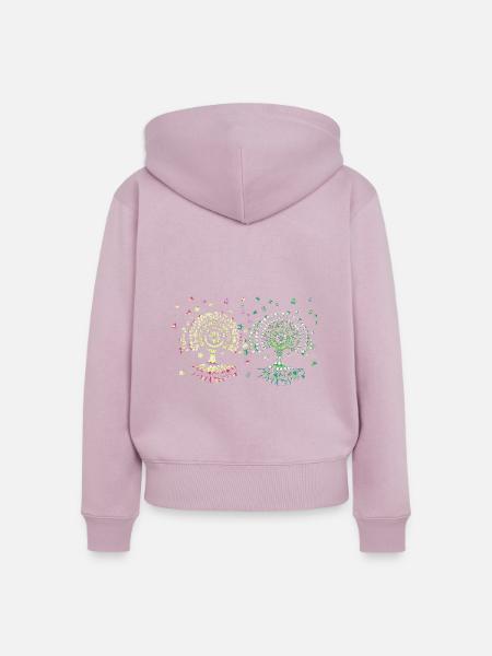 Lebensbaum, Baum des Lebens, Bäume - Frauen Premium Bio Zip Hoodie - Altrosa