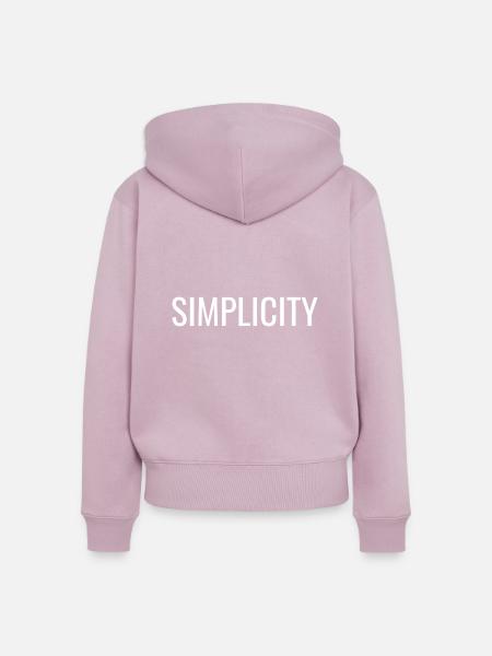 Einfachheit - Christliche positive Zitate - Frauen Premium Bio Zip Hoodie - Altrosa