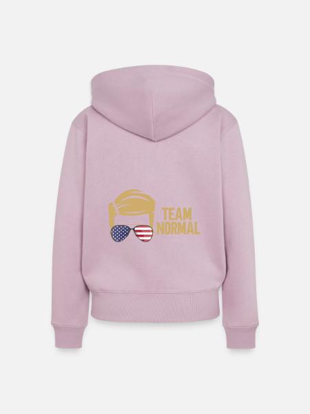 Team Normal - Frauen Premium Bio Zip Hoodie - Altrosa