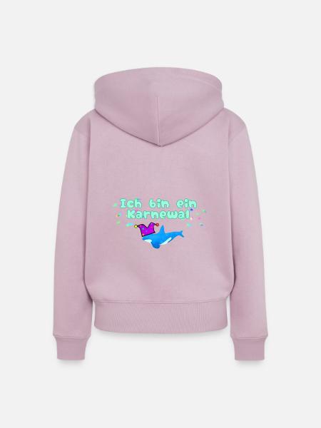 Ich bin ein karnewal,wal,karnewal, karneval - Frauen Premium Bio Zip Hoodie - Altrosa