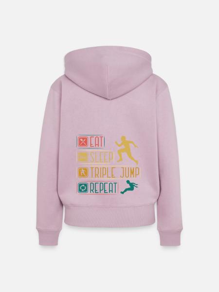 Eat Sleep Tripple Jump Repeat - Frauen Premium Bio Zip Hoodie - Altrosa