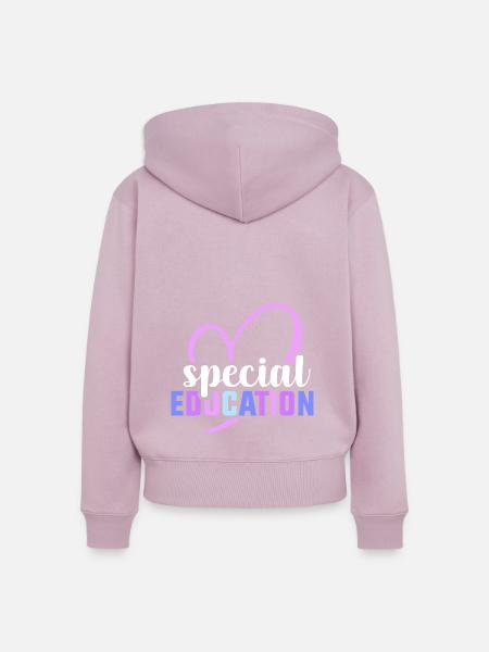 Special education - Frauen Premium Bio Zip Hoodie - Altrosa