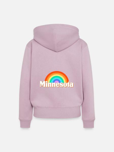 Minnesota - Frauen Premium Bio Zip Hoodie - Altrosa