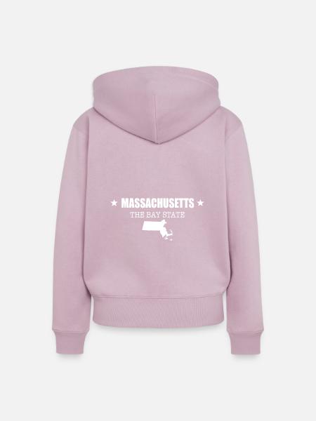 Massachusetts - Frauen Premium Bio Zip Hoodie - Altrosa