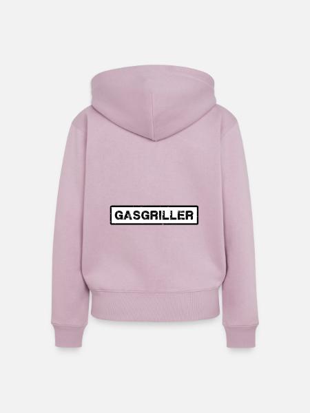 gasgriller,griller,grillen,gas,schwarz - Frauen Premium Bio Zip Hoodie - Altrosa