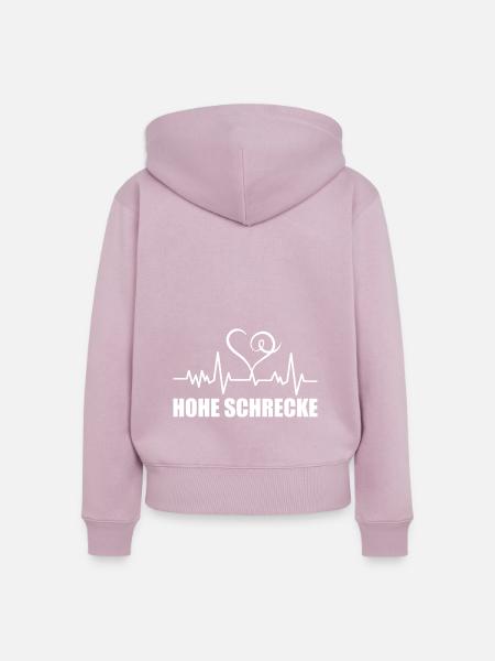Heartbeat Hohe Schrecke - Frauen Premium Bio Zip Hoodie - Altrosa