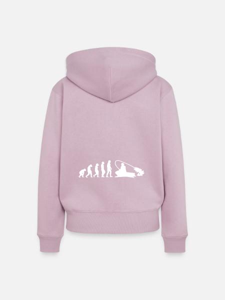 Evolution Zander Angler - Frauen Premium Bio Zip Hoodie - Altrosa