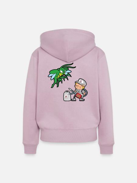 Kammerjäger Schädlingsbekämpfer Ungeziefer - Frauen Premium Bio Zip Hoodie - Altrosa