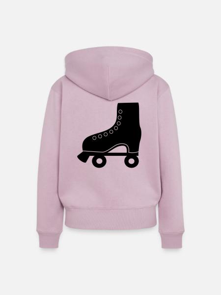 rollschuh - Frauen Premium Bio Zip Hoodie - Altrosa