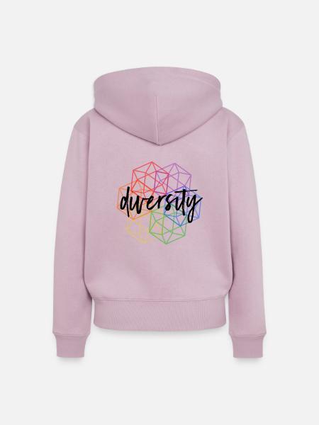 Diversity LGBT Gay Pride - Frauen Premium Bio Zip Hoodie - Altrosa