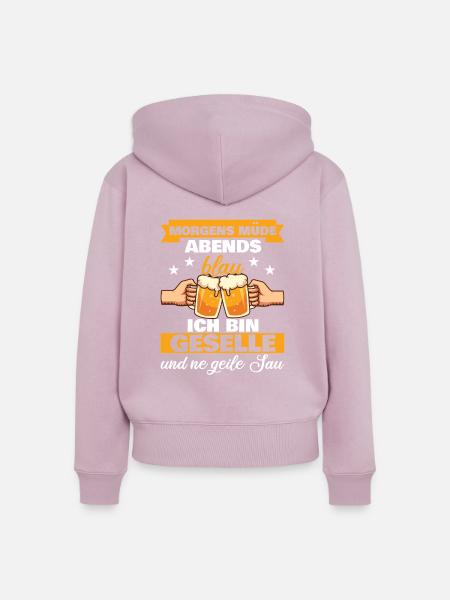 Geselle Facharbeiter Azubi Prüfung - Frauen Premium Bio Zip Hoodie - Altrosa