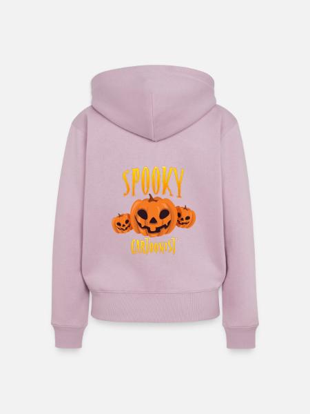 Gruseliger Karikaturist - Frauen Premium Bio Zip Hoodie - Altrosa