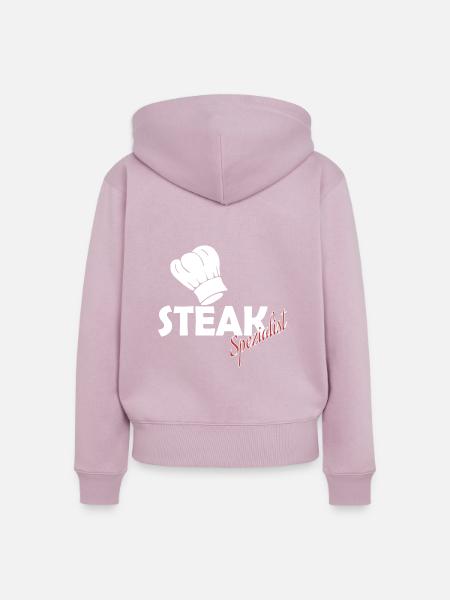 Steak - Frauen Premium Bio Zip Hoodie - Altrosa