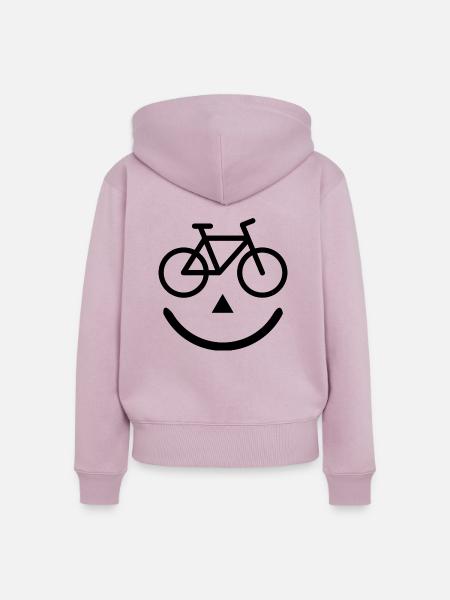 Biker - Frauen Premium Bio Zip Hoodie - Altrosa