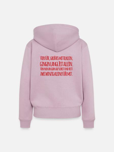 Süsse Babysprüche - Frauen Premium Bio Zip Hoodie - Altrosa