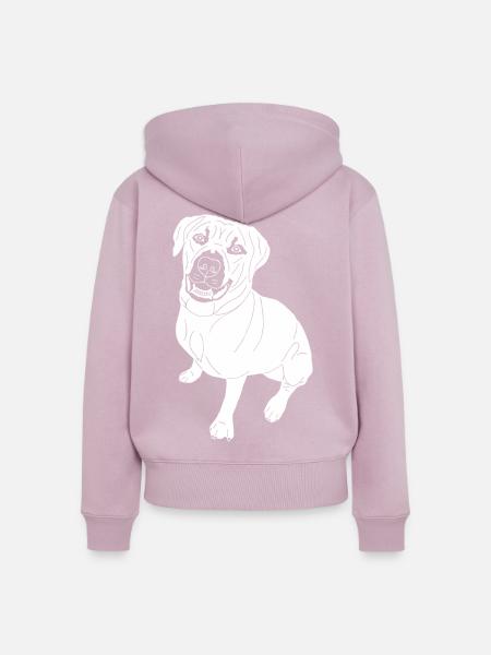 Bullmastiff Mix - Frauen Premium Bio Zip Hoodie - Altrosa
