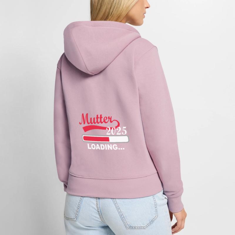 Mutter 2025 loading, Ich werde 2025 Mutter Frauen Premium Bio Zip Hoodie