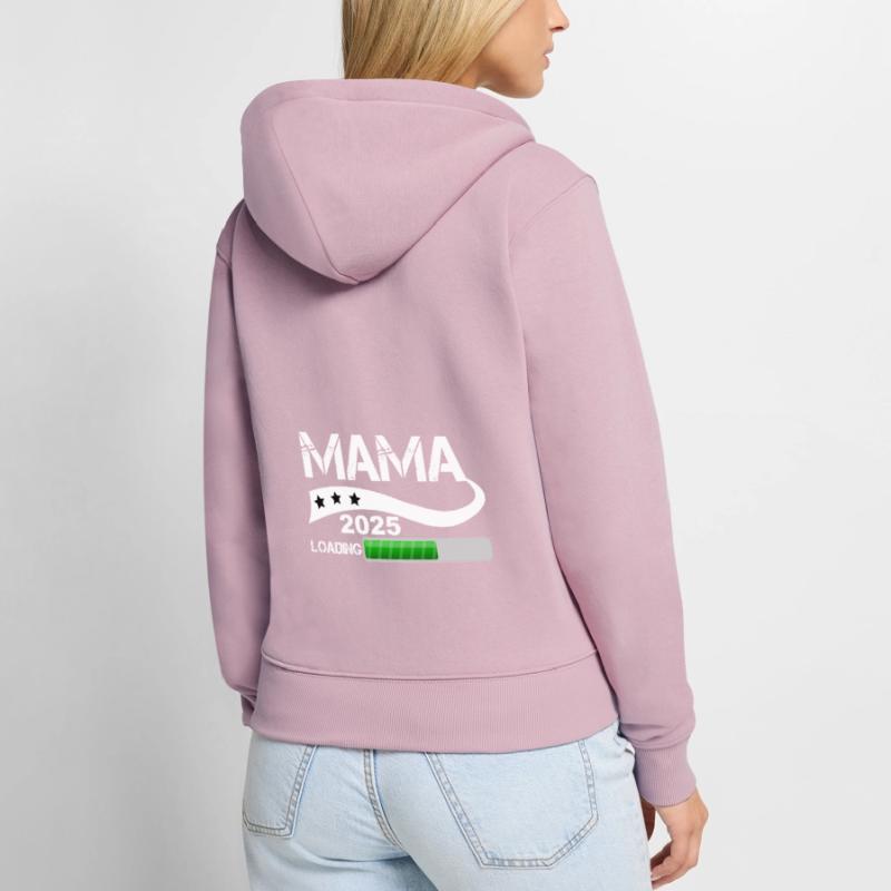 Mutter 2025 loading, Ich werde 2025 Mutter Frauen Premium Bio Zip Hoodie
