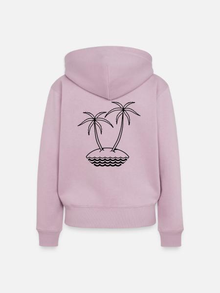 insel - Frauen Premium Bio Zip Hoodie - Altrosa