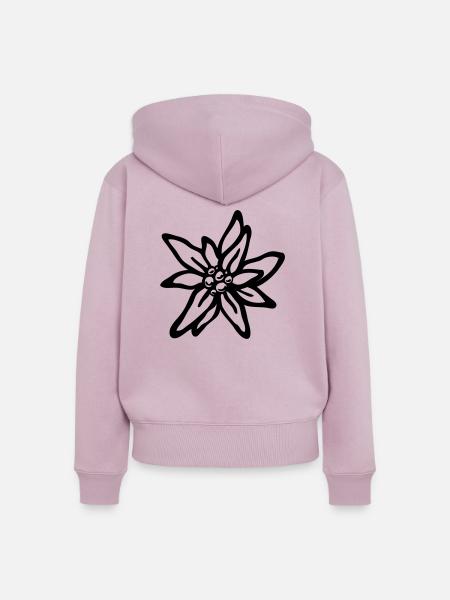 Edelweiß - Frauen Premium Bio Zip Hoodie - Altrosa