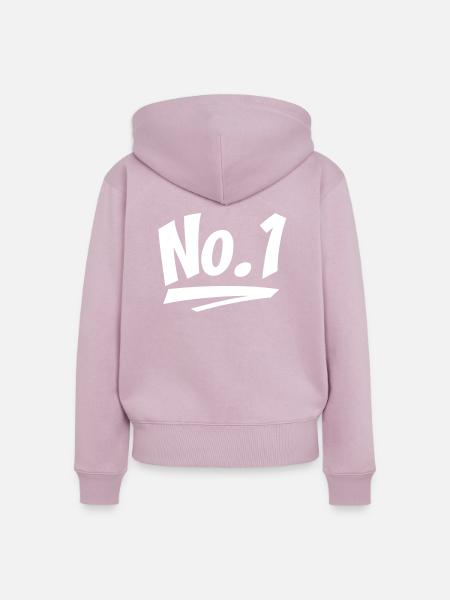 Nummer eins - Frauen Premium Bio Zip Hoodie - Altrosa