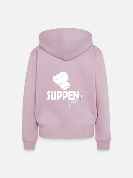 Suppe - Frauen Premium Bio Zip Hoodie - Altrosa
