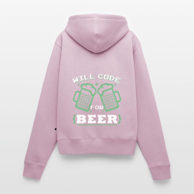 Drôle de programmeur programmeur codeur codage Sweat à capuche zippé Premium bio Femme
