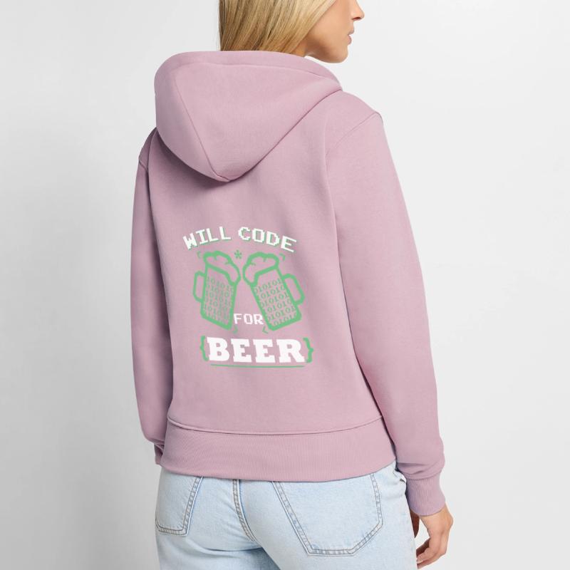 Drôle de programmeur programmeur codeur codage Sweat à capuche zippé Premium bio Femme
