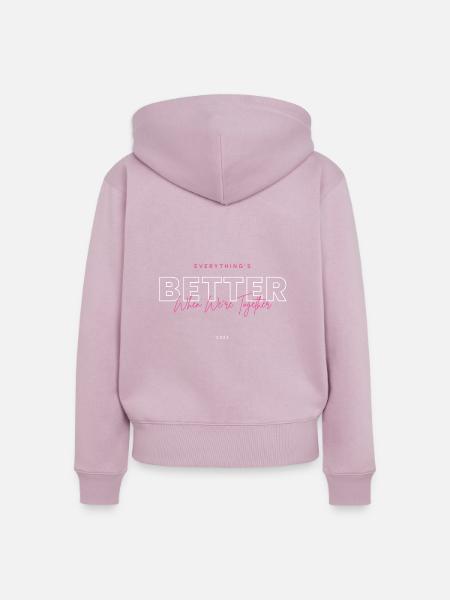 Alles ist besser - Frauen Premium Bio Zip Hoodie - Altrosa