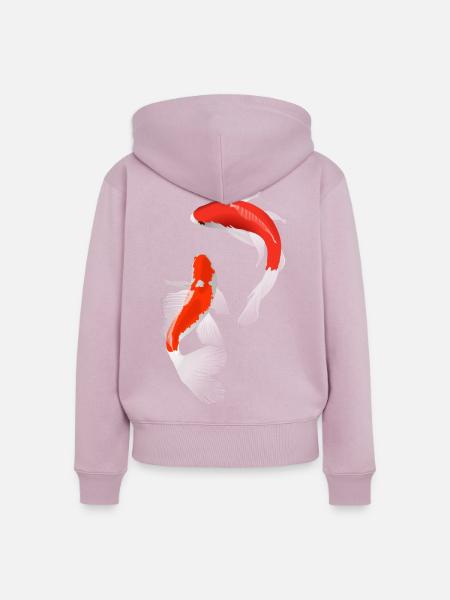 Koi - Frauen Premium Bio Zip Hoodie - Altrosa