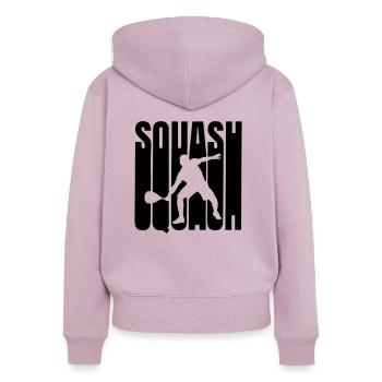 Squash Sport Squash Sport Squash Racket Gift - Women's Premium Organic Zip Hoodie - dusky pink - Back - Julia (174cm)