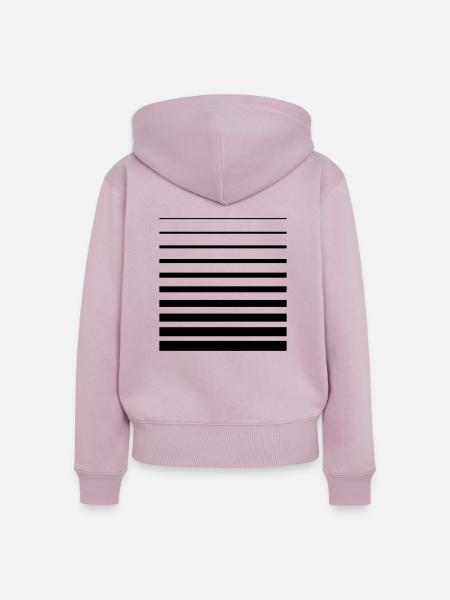 Linien Gradient Grafik - Frauen Premium Bio Zip Hoodie - Altrosa