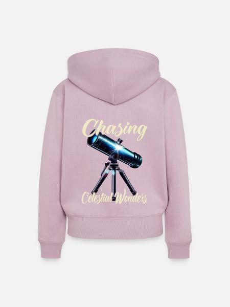 Chasing Celestial Wonders - Frauen Premium Bio Zip Hoodie - Altrosa