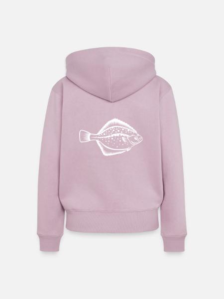 Flunder - Frauen Premium Bio Zip Hoodie - Altrosa