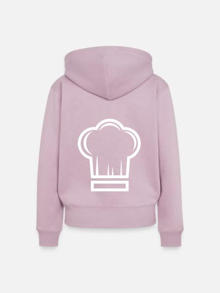 Kochmütze Koch - Frauen Premium Bio Zip Hoodie - Altrosa