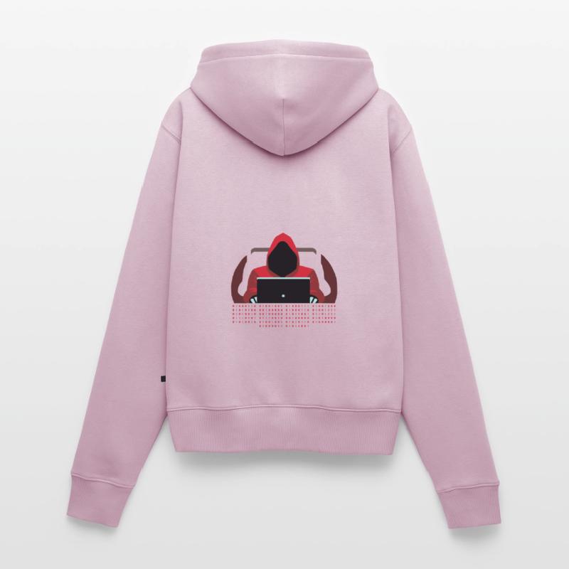 Hacker Binary Code Women's Premium Organic Zip Hoodie