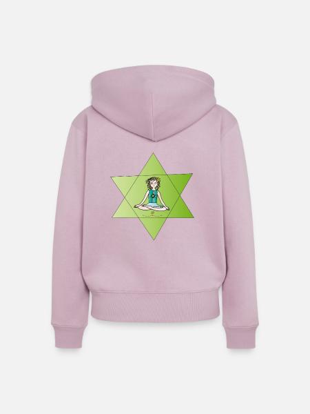 Die Hüterin der Kinder -Yogasitz - Frauen Premium Bio Zip Hoodie - Altrosa