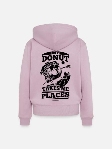 Donut - Frauen Premium Bio Zip Hoodie - Altrosa