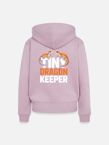 Leopardgecko Leopard Gecko Reptilien Terraristik - Frauen Premium Bio Zip Hoodie - Altrosa