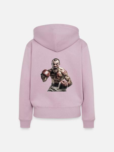 Boxer - Frauen Premium Bio Zip Hoodie - Altrosa