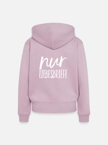 nur Liebesbriefe - Frauen Premium Bio Zip Hoodie - Altrosa