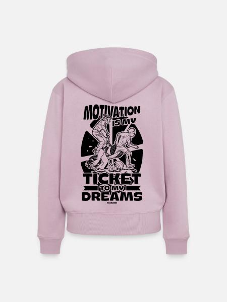 Motivation - Frauen Premium Bio Zip Hoodie - Altrosa