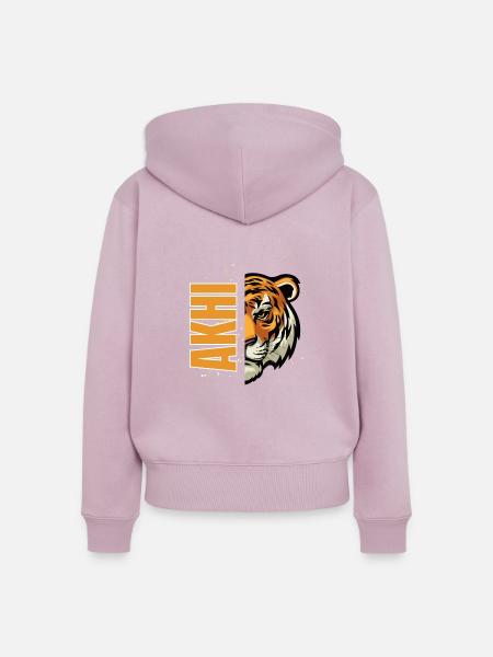 Akhi - Frauen Premium Bio Zip Hoodie - Altrosa