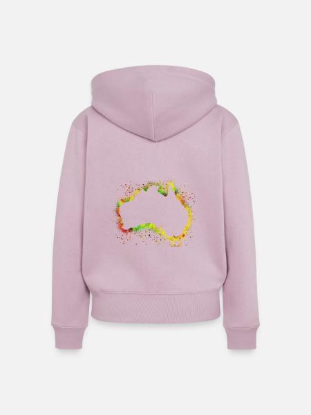 Australien Kontinente - Frauen Premium Bio Zip Hoodie - Altrosa