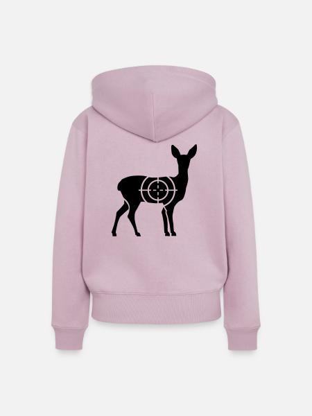 Reh - Frauen Premium Bio Zip Hoodie - Altrosa