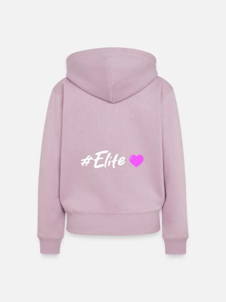 Elite Herz - Frauen Premium Bio Zip Hoodie - Altrosa