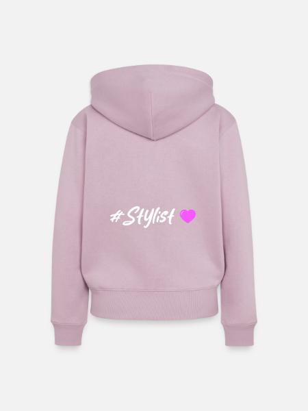 Stylist Herz - Frauen Premium Bio Zip Hoodie - Altrosa