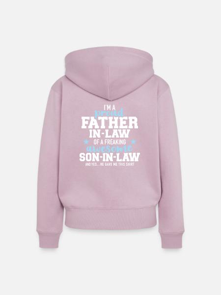 Schwiegervater - Frauen Premium Bio Zip Hoodie - Altrosa