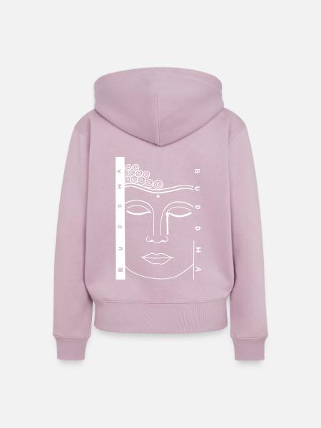 Buddha Buddhismus Geschenkidee - Frauen Premium Bio Zip Hoodie - Altrosa
